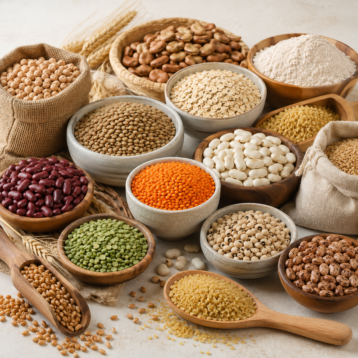 حبوب وبقوليات