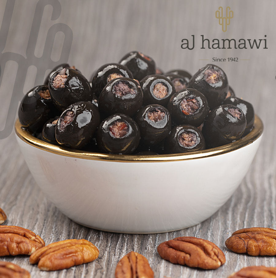 مرتبان زيتون أسود محشي