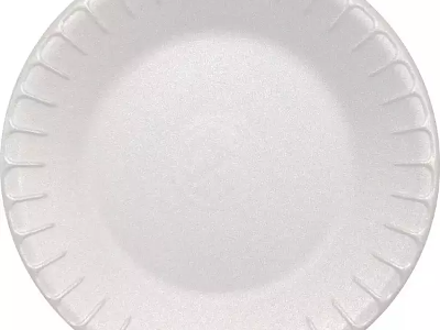 صحن فوم حجم كبير مضلع